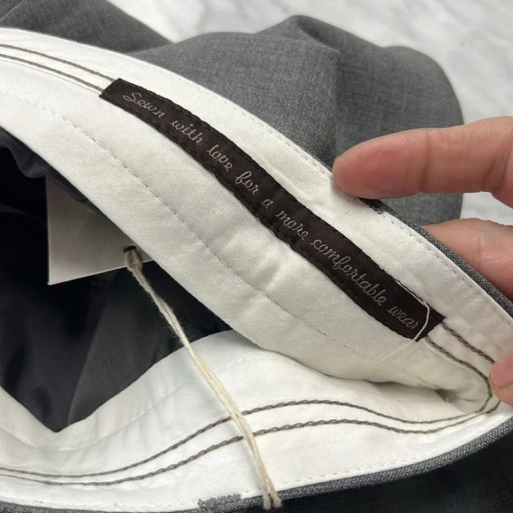 Men’s NWT Peserico Gray Trouser size 52/XL - Picture 11 of 12